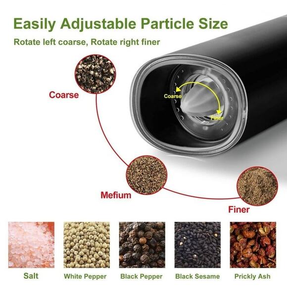 Gravity Electric Grinder battery operated Blue Led Light, One Hand Operated New - Picture 7 of 11